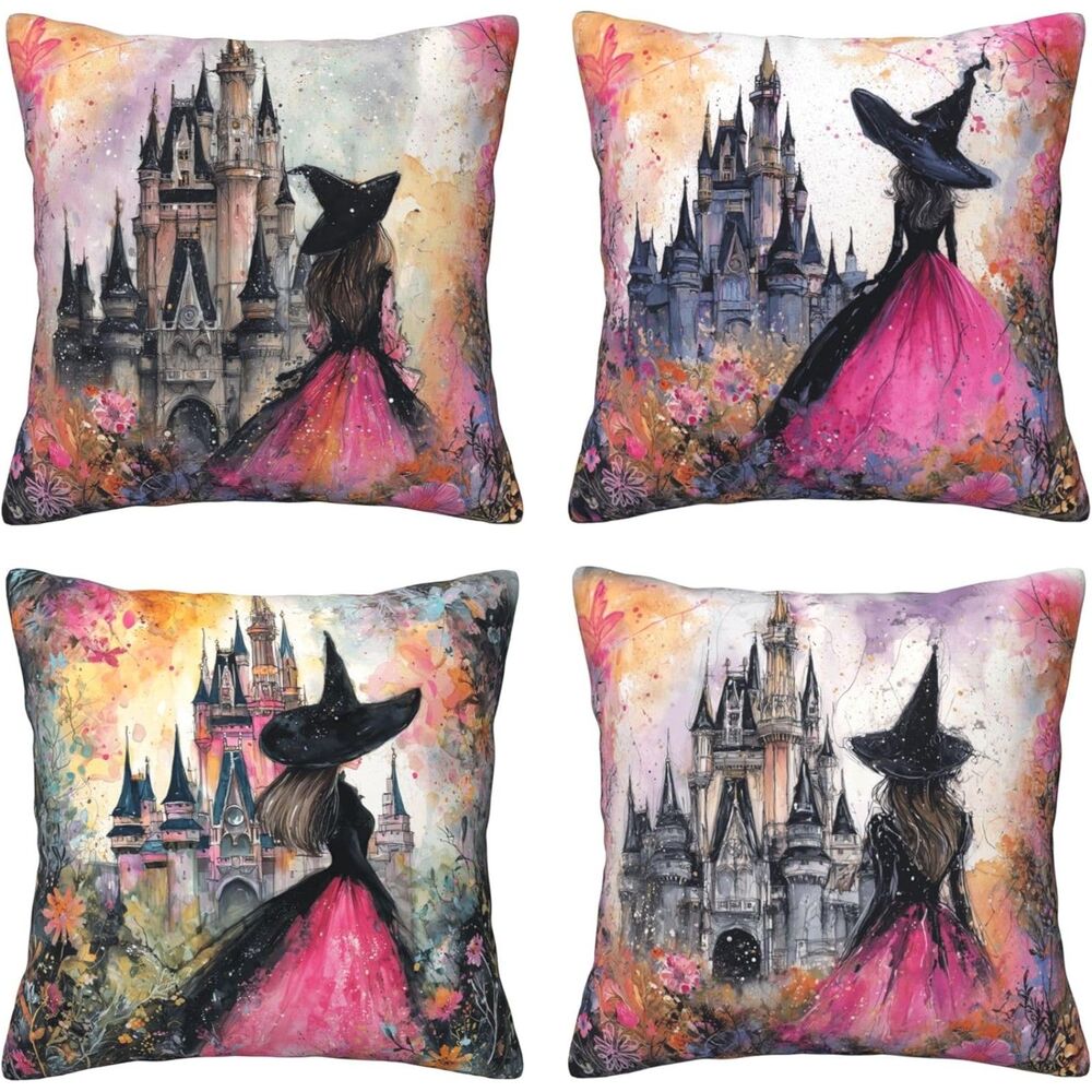 Decorative Soft Linen Throw Pillow Covers Set of 4- 18x18in.